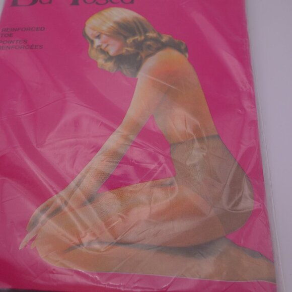 Vintage Queen Size La Tosca Reinforced Toe 200-260LBS BEIGE 100%Nylon Panty Hose - Picture 2 of 8